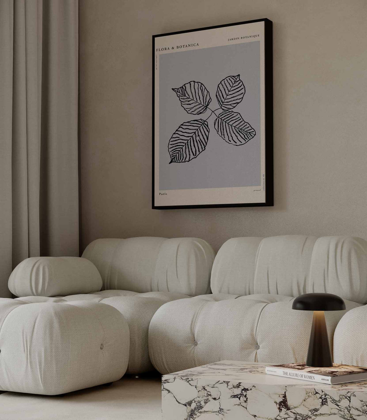 Botanische Bladeren Kunstprint – plexiglas wanddecoratie in portret formaat