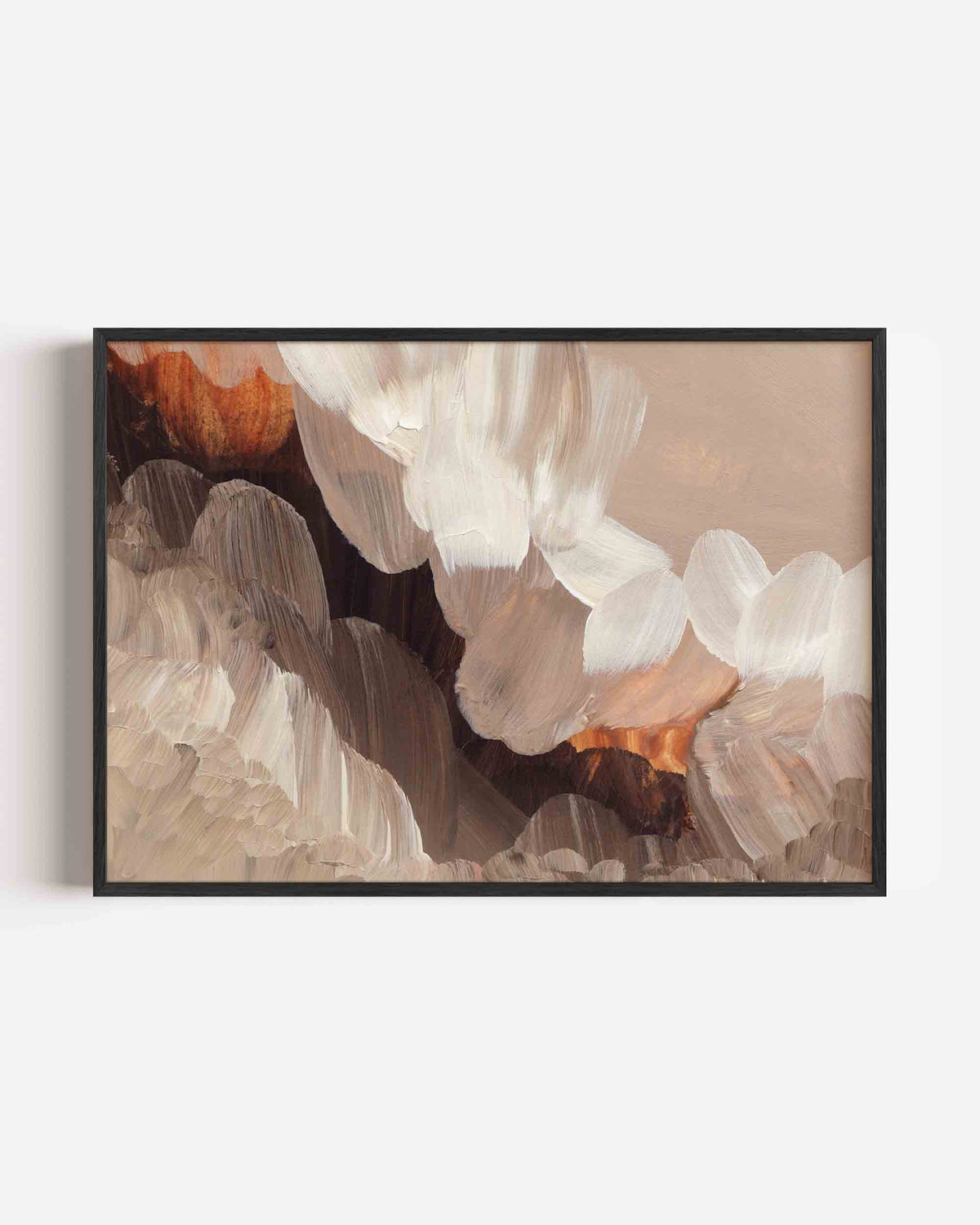 Abstracte penseelstreken – schilderkunst landscape poster als wanddecoratie
