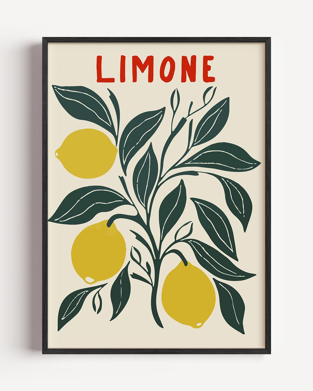 Zonnige Citroen Illustratie – zomer portret poster als wanddecoratie