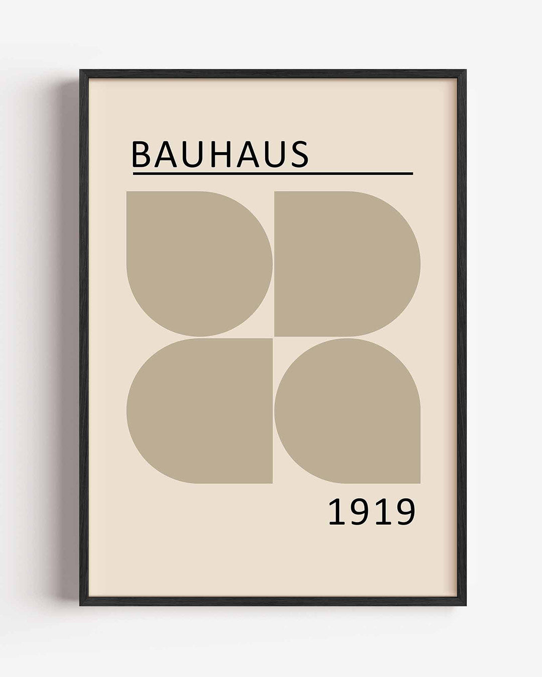 Vorm en balans – staande Bauhaus poster als wanddecoratie