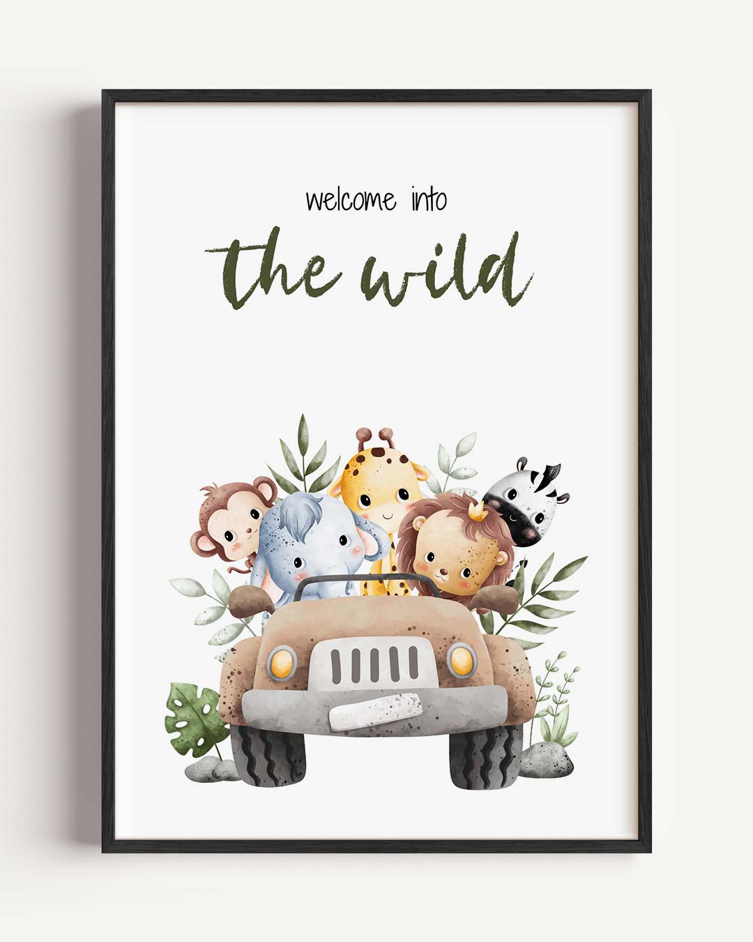 Welkom in de Jungle Kinderkamer – kids portret poster als wanddecoratie