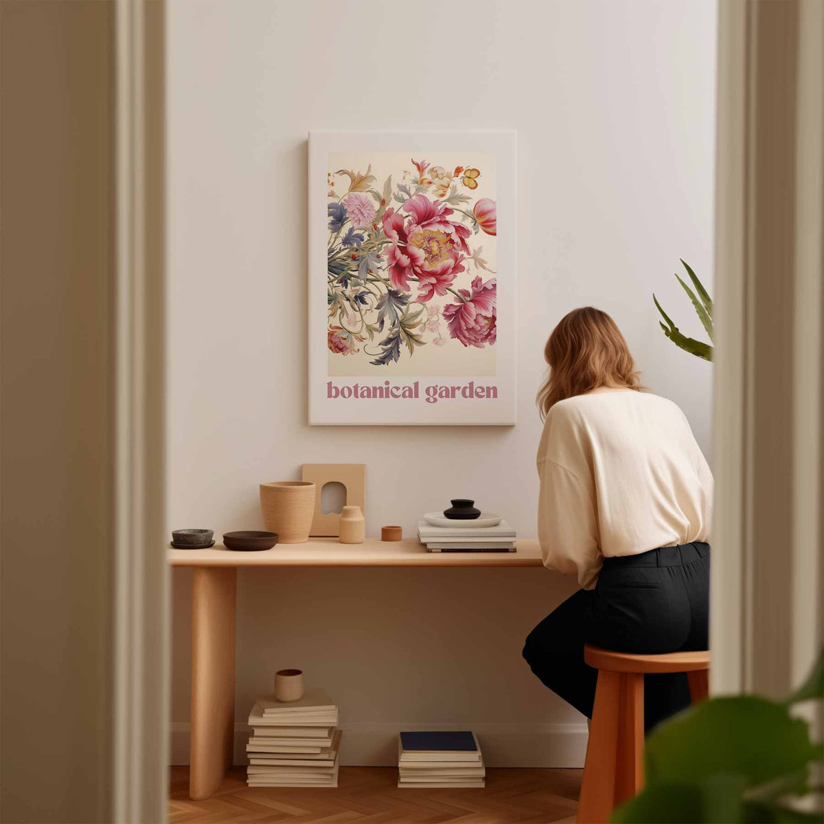 Kleurrijke Bloementuin – plexiglas wanddecoratie in portret formaat