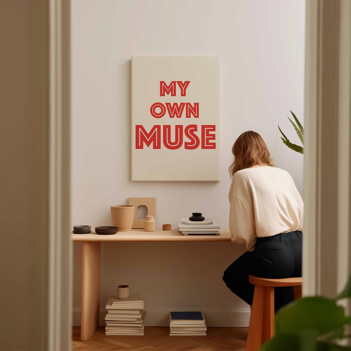 Mijn Eigen Muze Poster – plexiglas wanddecoratie in portret formaat