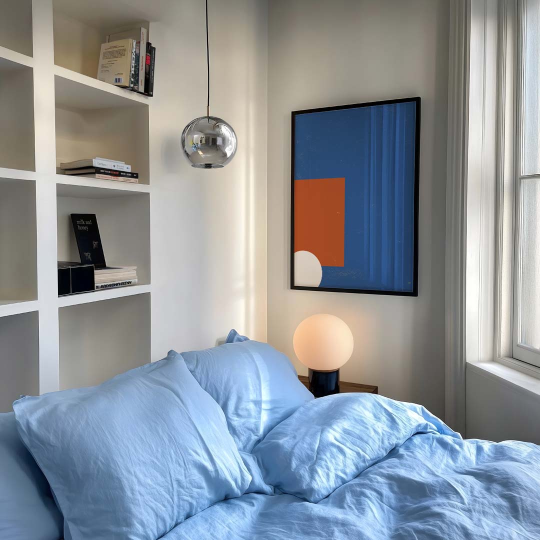 Kleurrijke Geometrische – staande kleurrijke abstracte wanddecoratie van WallArtistic