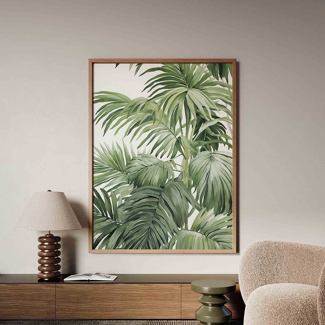 Groene bladeren – tropische jungle poster in staand formaat