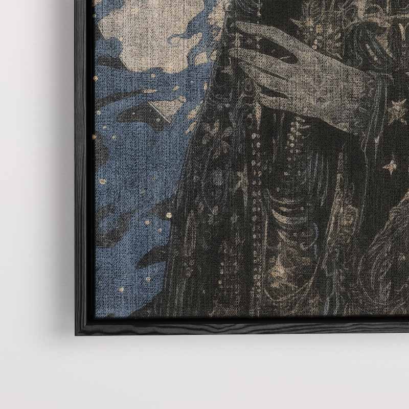 Mystieke Maanwacht – modern portret kunstwerk van WallArtistic