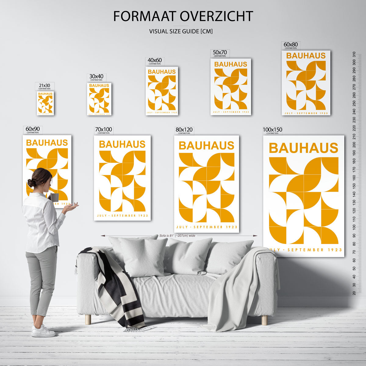 Vormritme en kleur – Bauhaus poster als moderne geometrische wanddecoratie