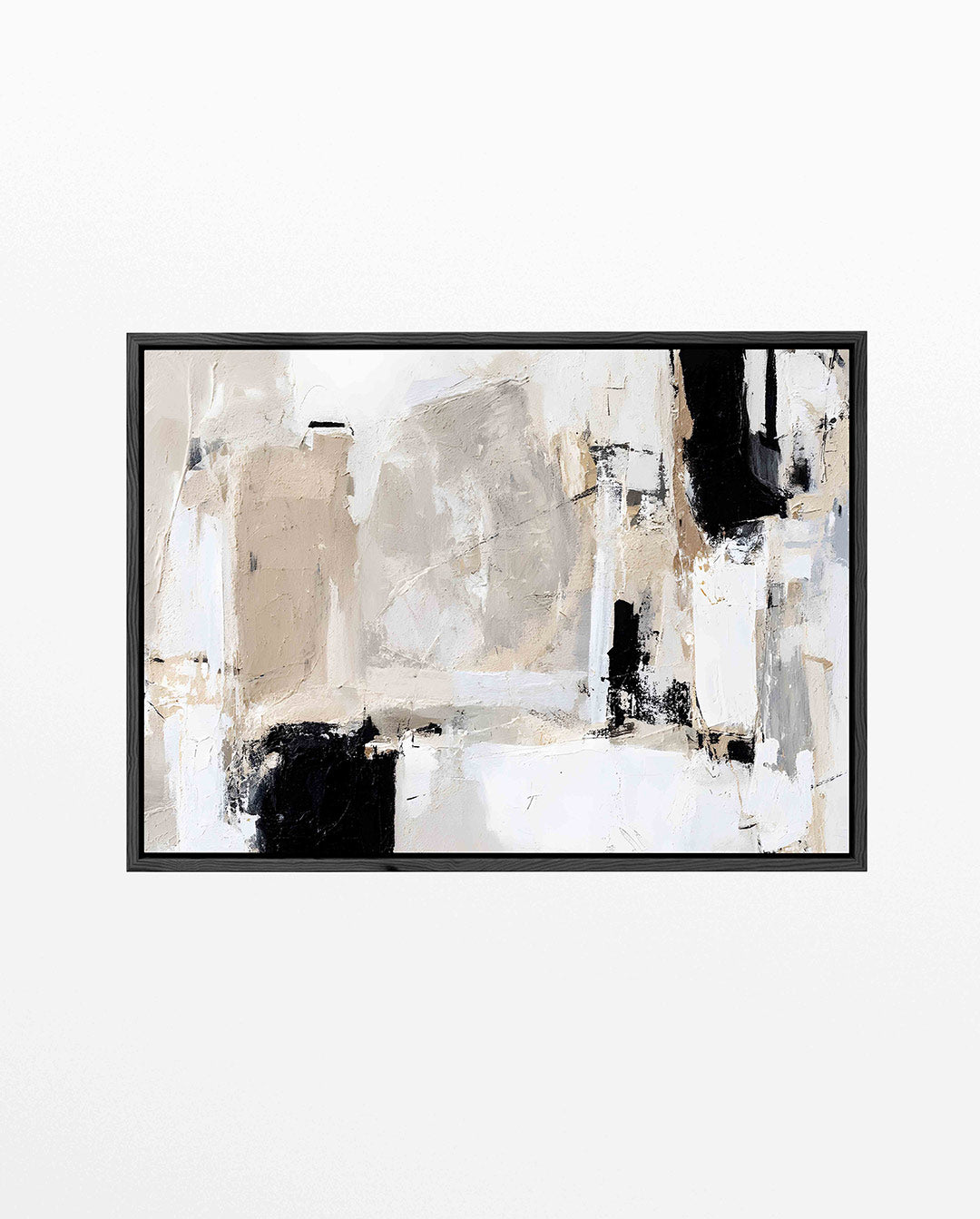Neutrale compositie – Abstract kunstwerk – liggend abstract kunstwerk