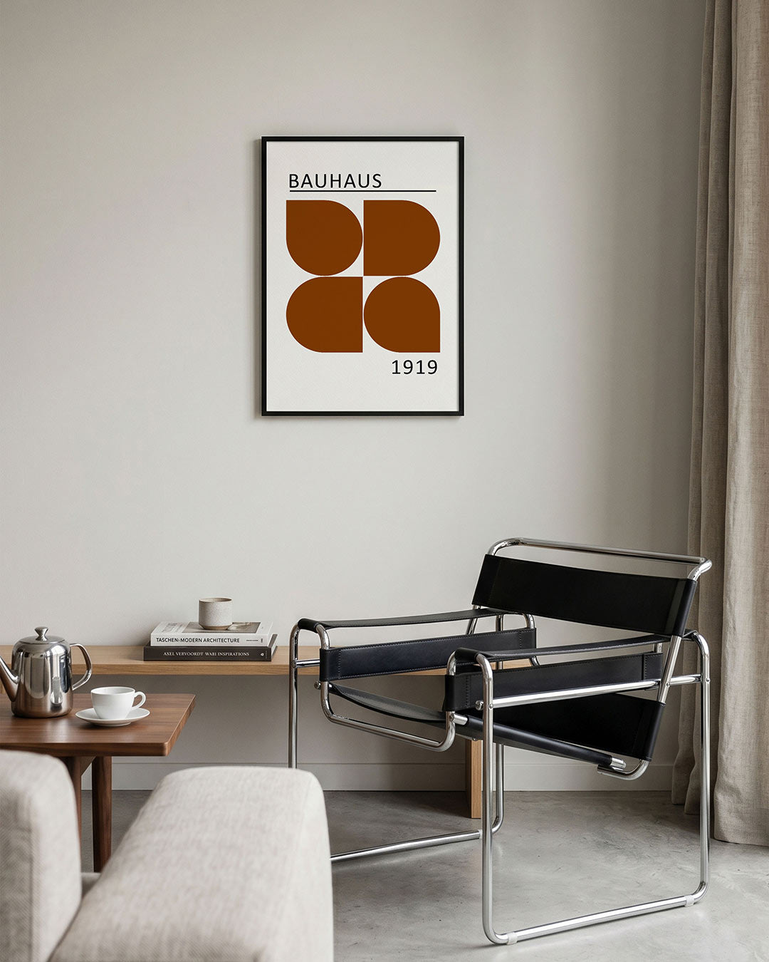 Vorm en balans – geometrische Bauhaus poster in staand formaat