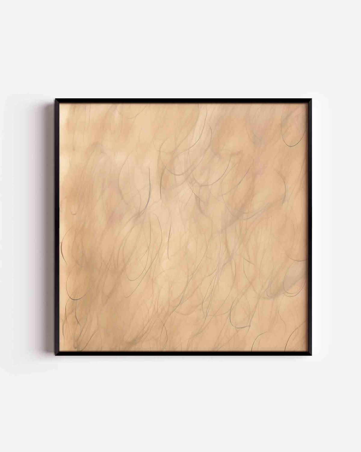 Beige lijnen – vierkante poster met kleur en vormen als wanddecoratie