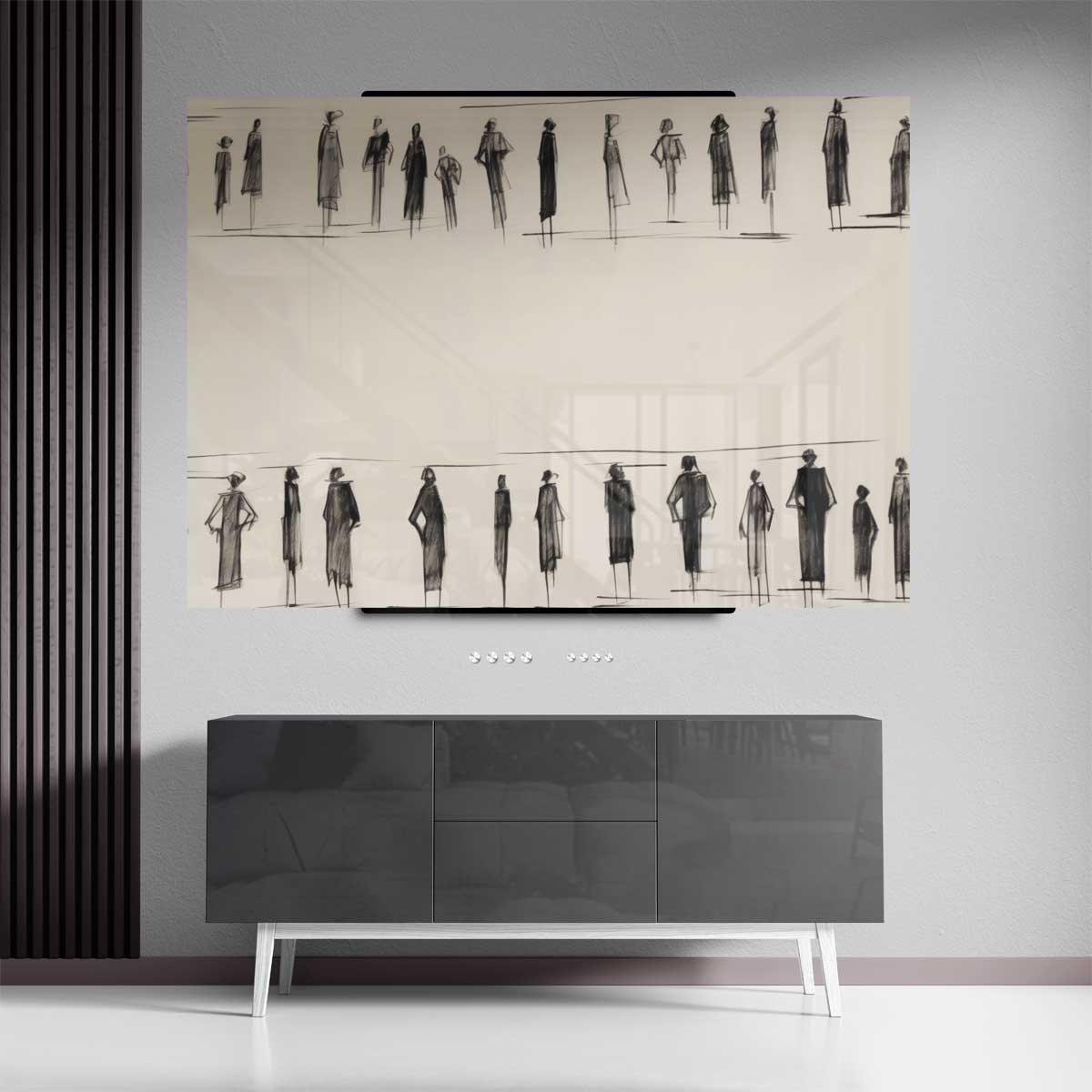 Lijnen van Menselijke Expressie – plexiglas kunstwerk als wanddecoratie