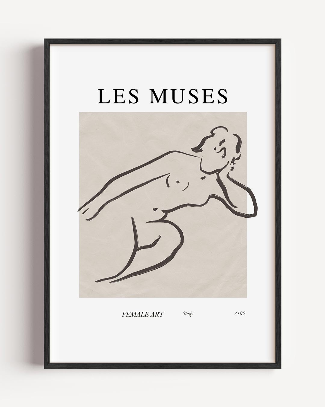 Les Muses Minimalistische Kunstposter – lijntekening portret poster als wanddecoratie