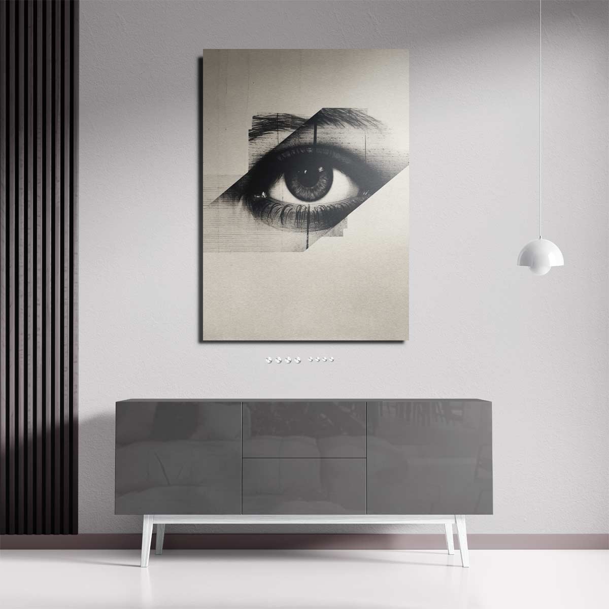 Oog van Mysterie – staande wandkunst voor woonkamer of interieur