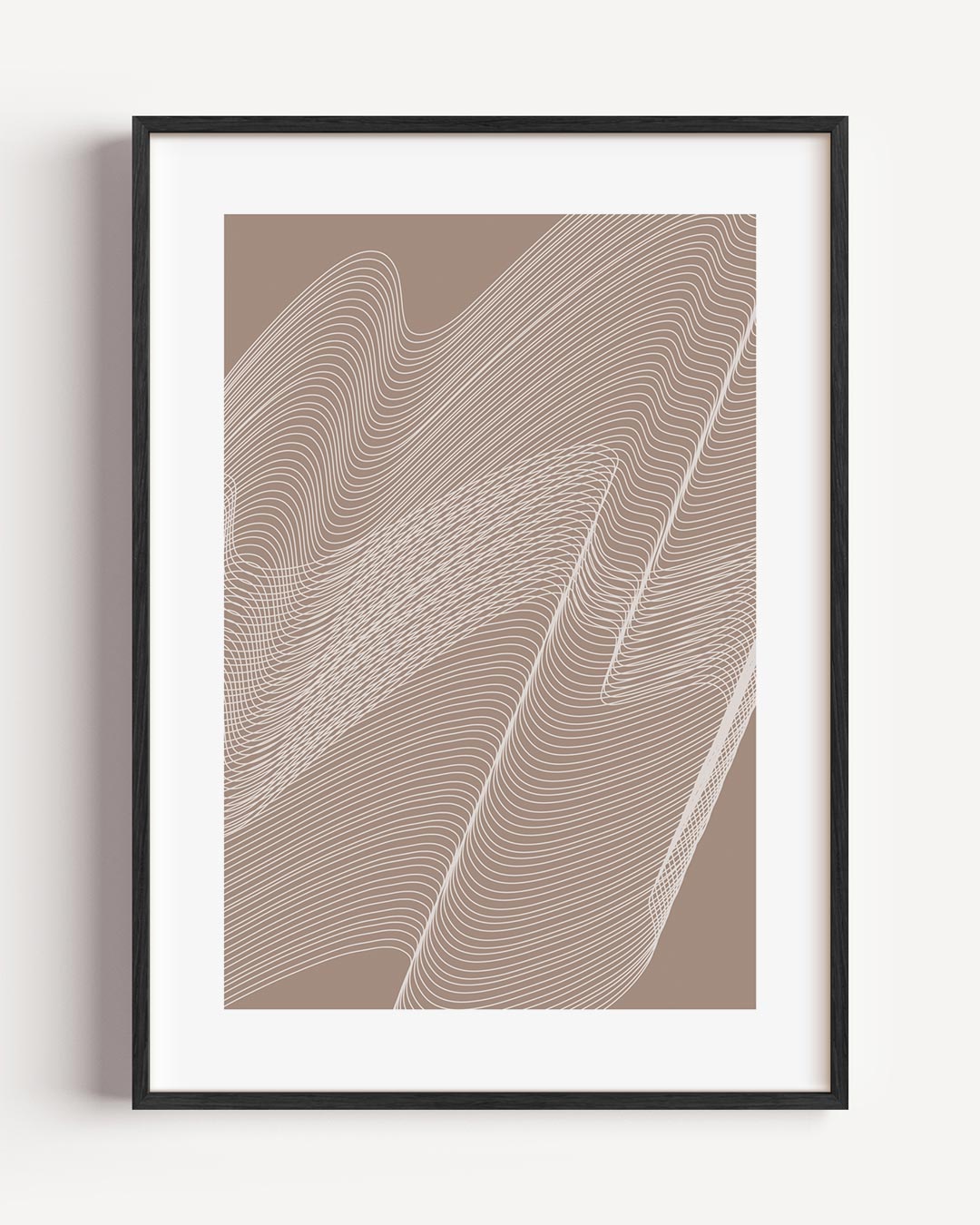 Moderne Golvende Lijnen – kleurrijke abstracte portret poster als wanddecoratie