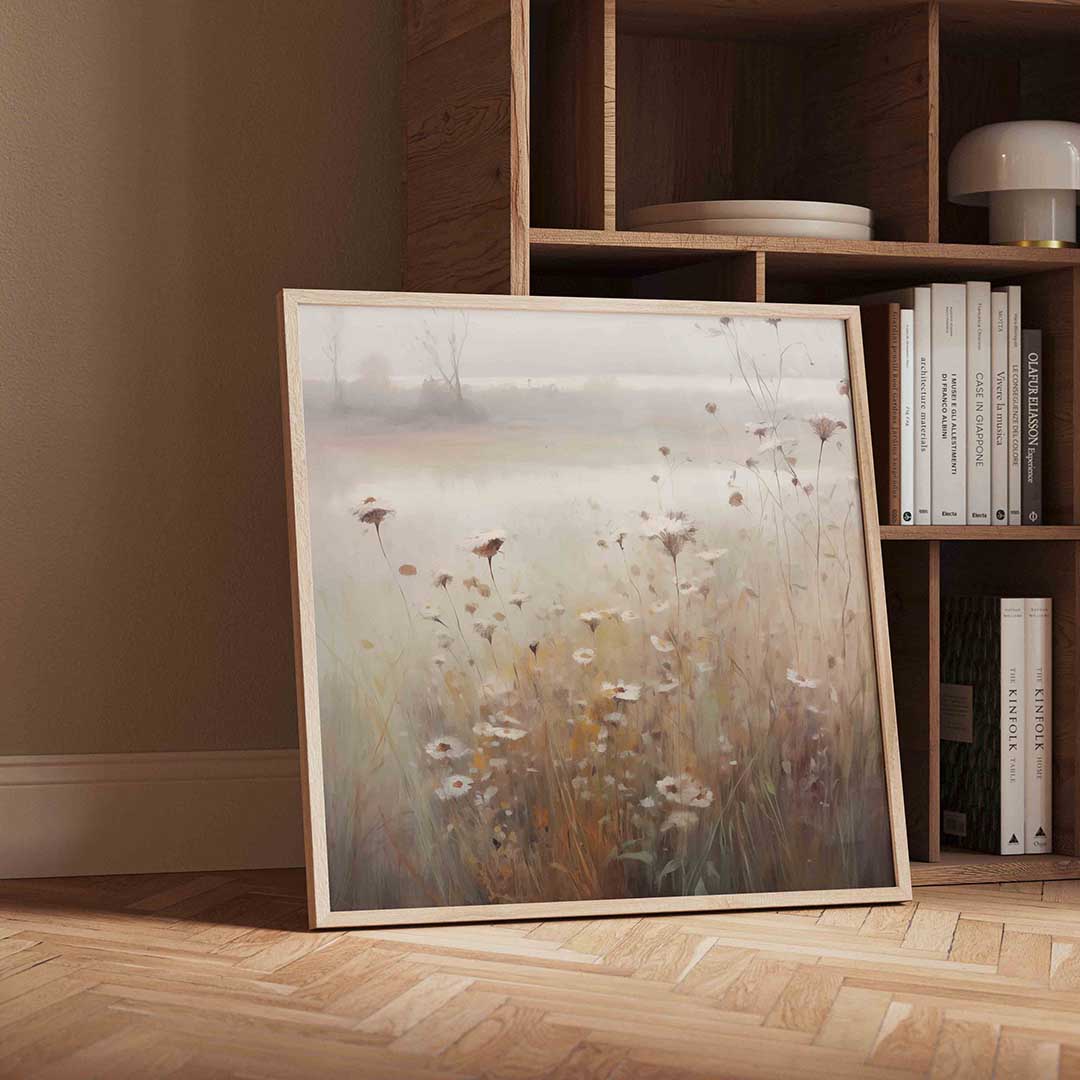 Wilde bloemen – moderne wandkunst met kleur en vormen als poster