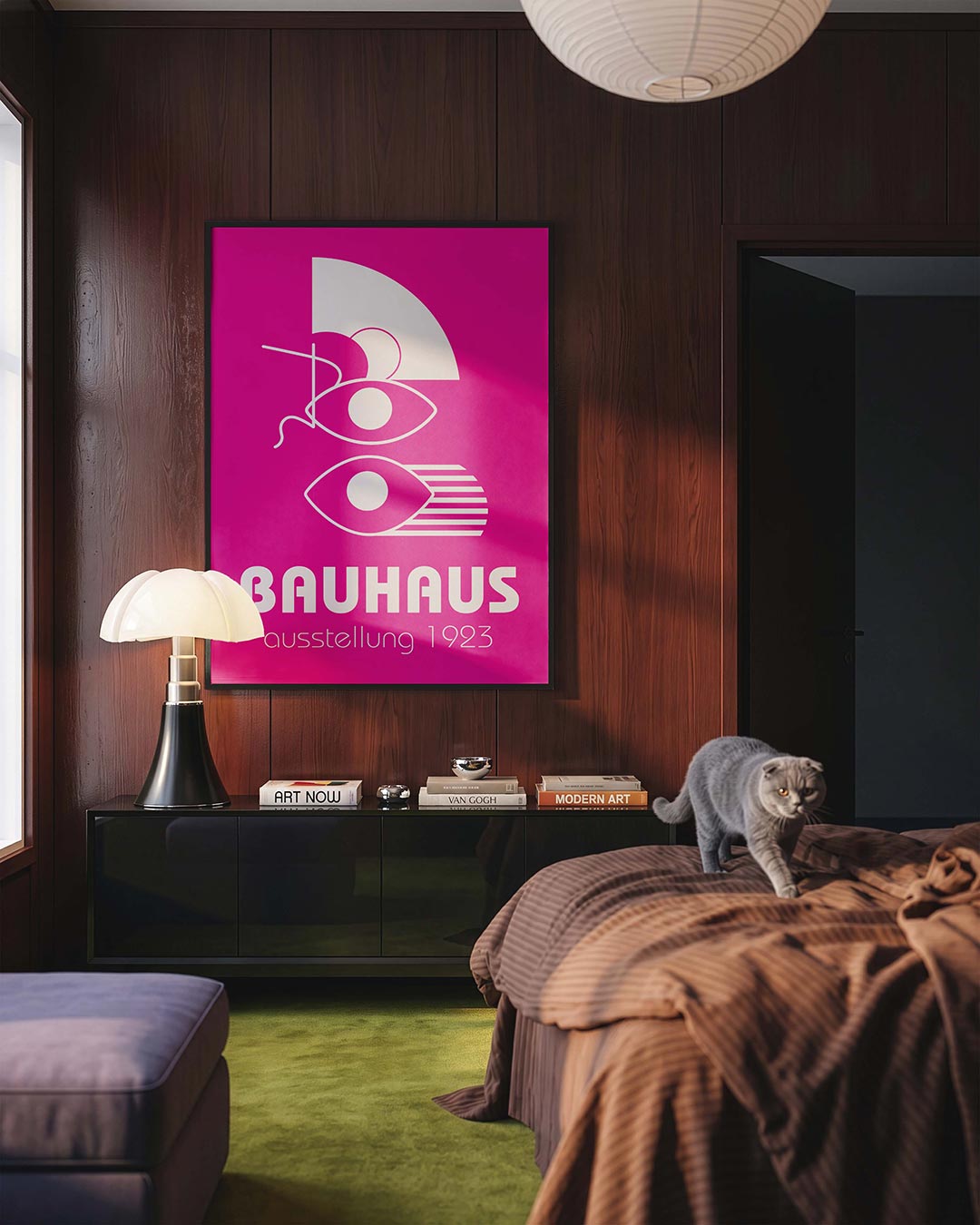 – geometrische Bauhaus poster in staand formaat