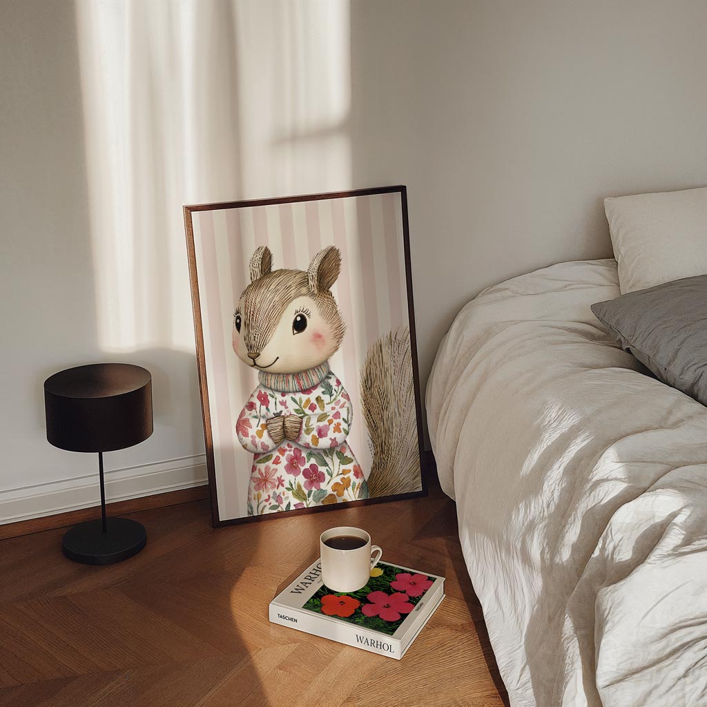 Schattige Eekhoorn – kinderposter in staand formaat
