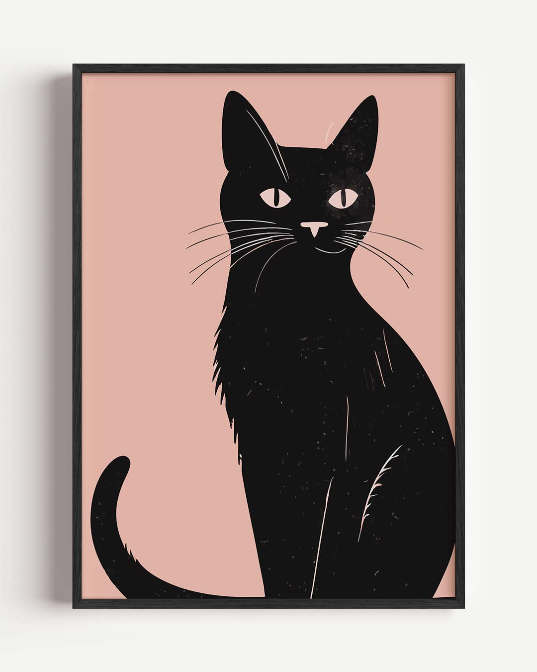 Stijlvolle Kat op Zachte Achtergrond – dieren portret poster als wanddecoratie