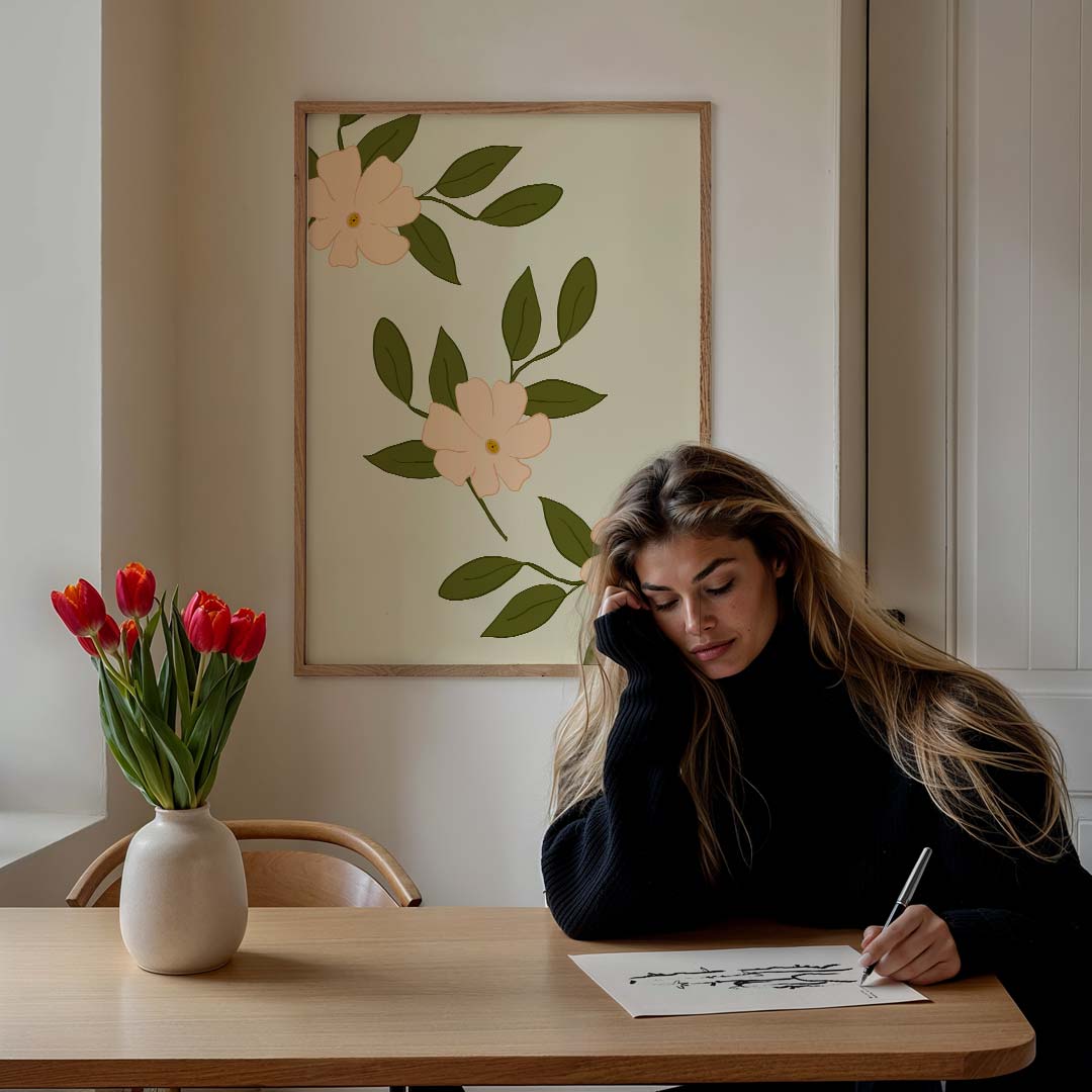 Tijdloze Bloemenpracht – bloemen poster in staand formaat