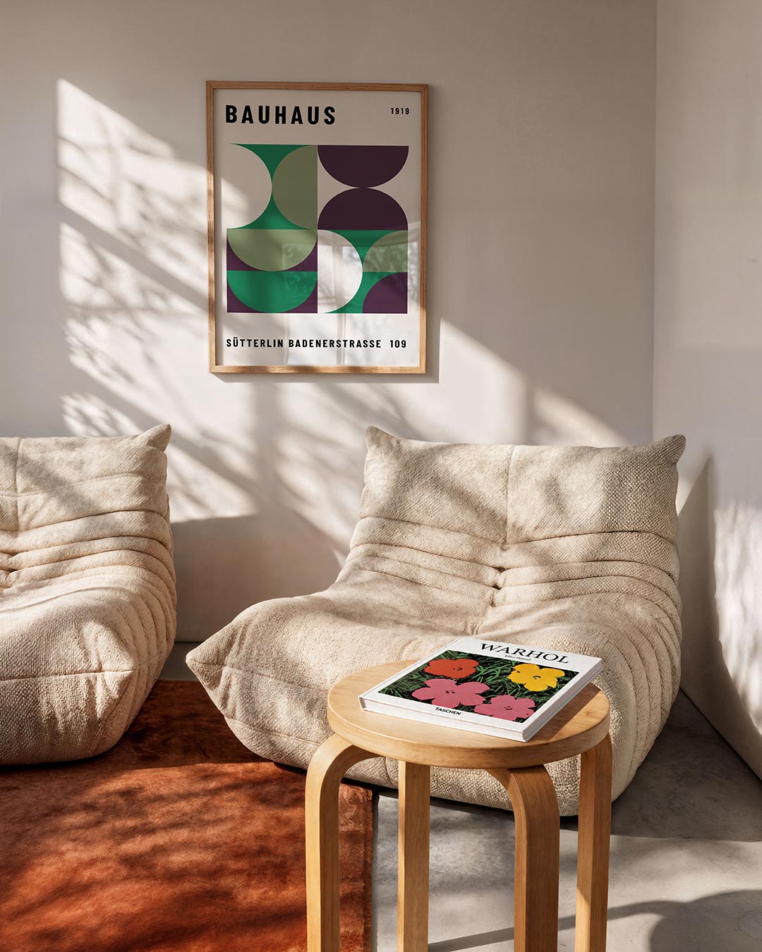 Vorm en kleur – geometrische Bauhaus poster in staand formaat