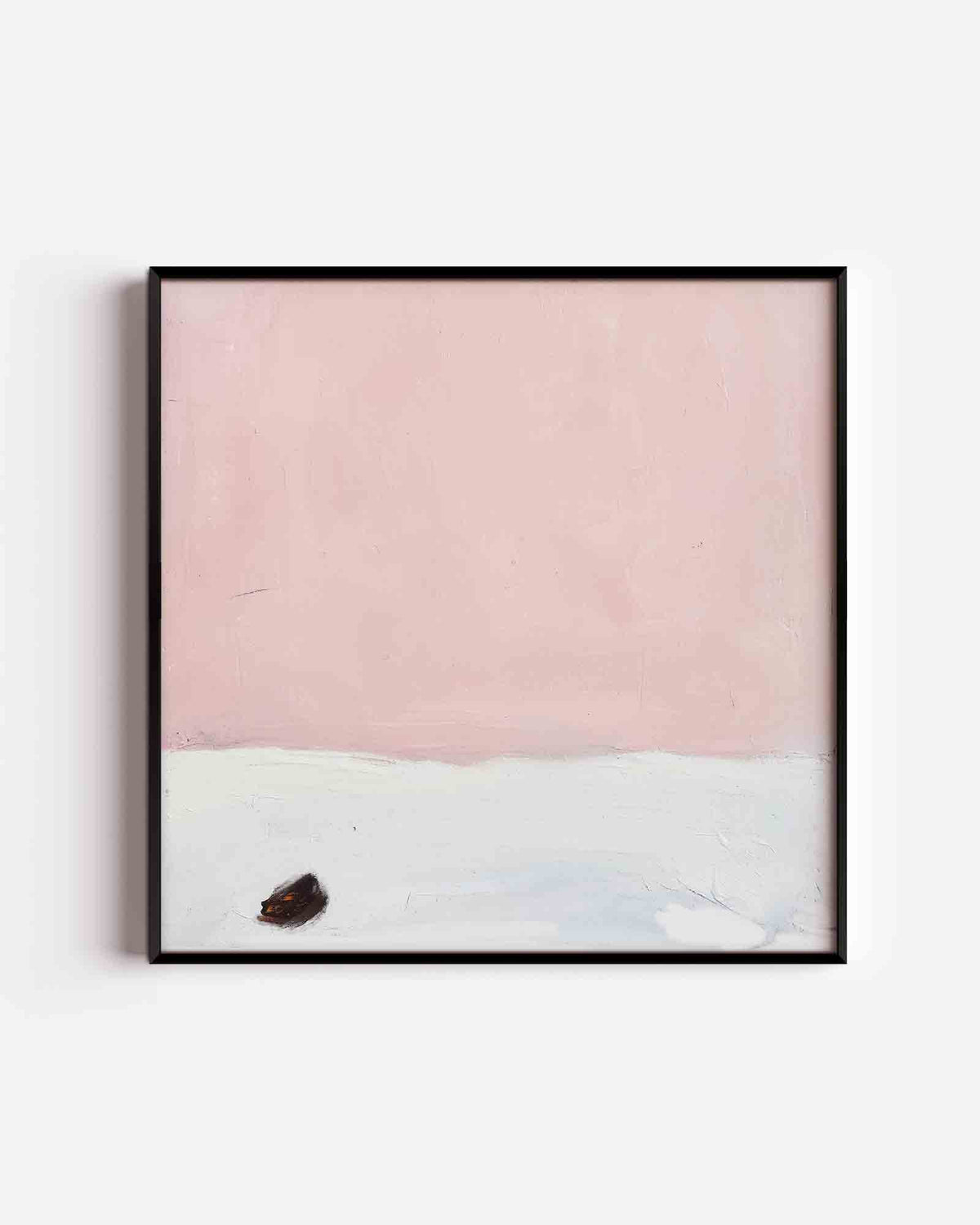 Roze en wit minimalistische – vierkante poster met kleur en vormen als wanddecoratie