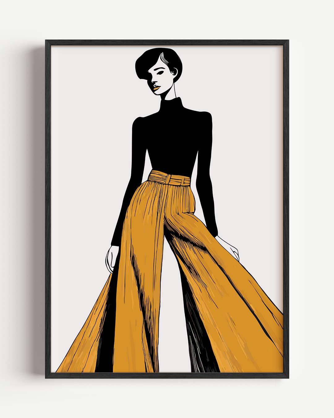 Modieuze Elegantie – Popart en Streetart portret poster als wanddecoratie