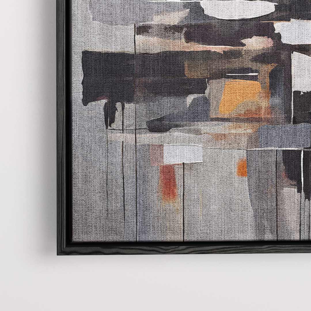 Moderne Abstractie in Diepe Tinten – dibond kunstwerk als wanddecoratie
