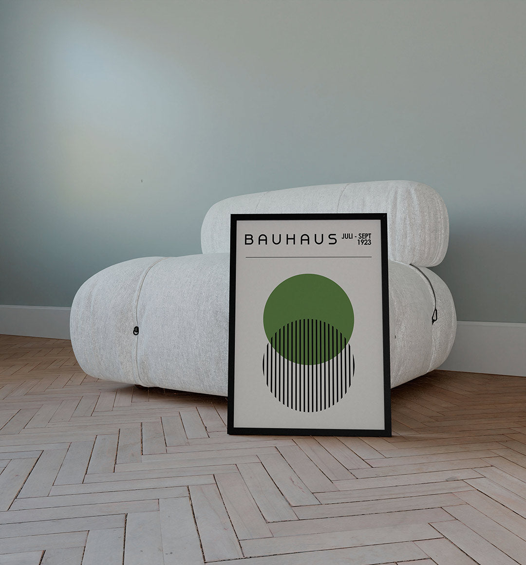 Vormen en lijnen – staande Bauhaus poster voor aan de muur