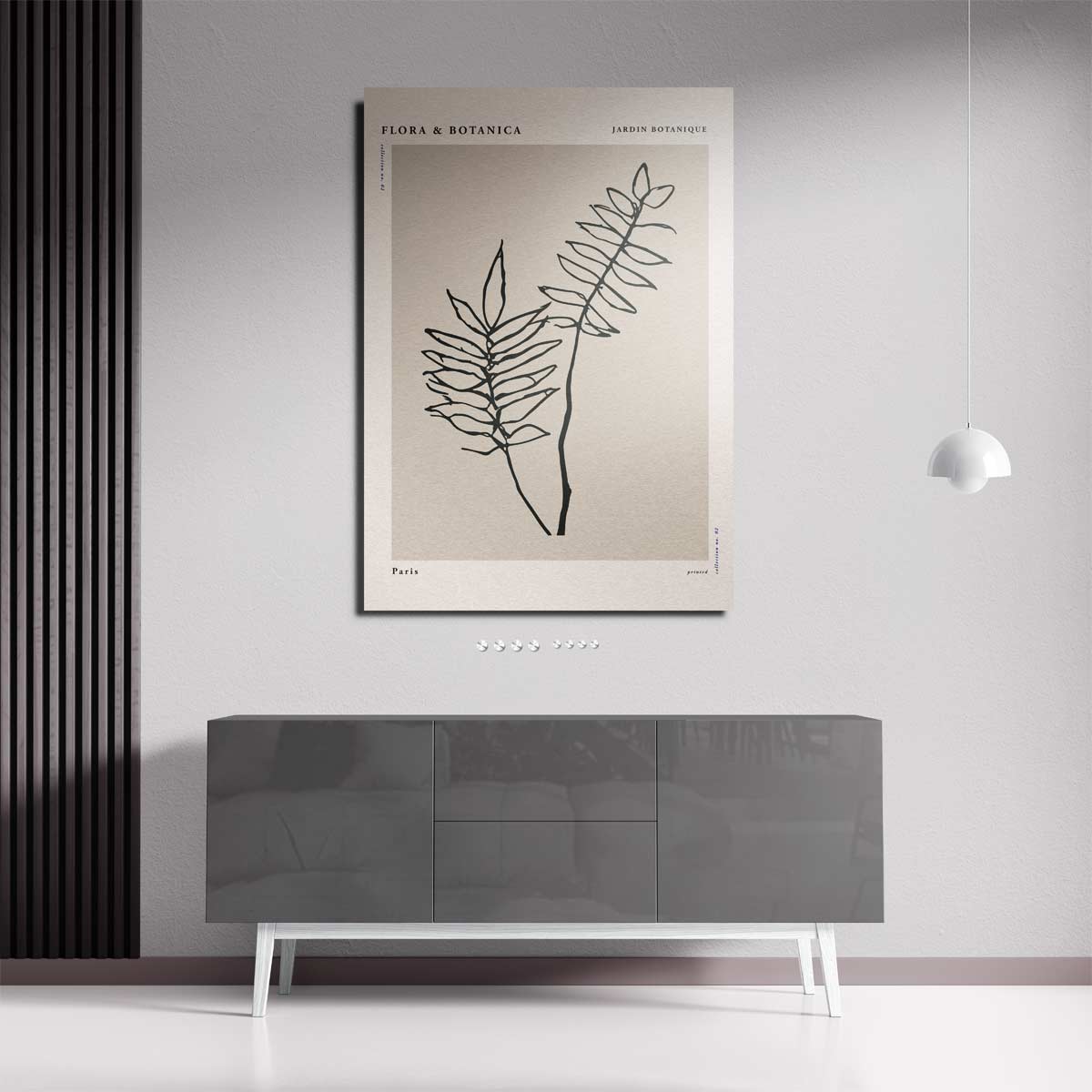 Botanische Elegantie Poster – staande wandkunst voor woonkamer of interieur