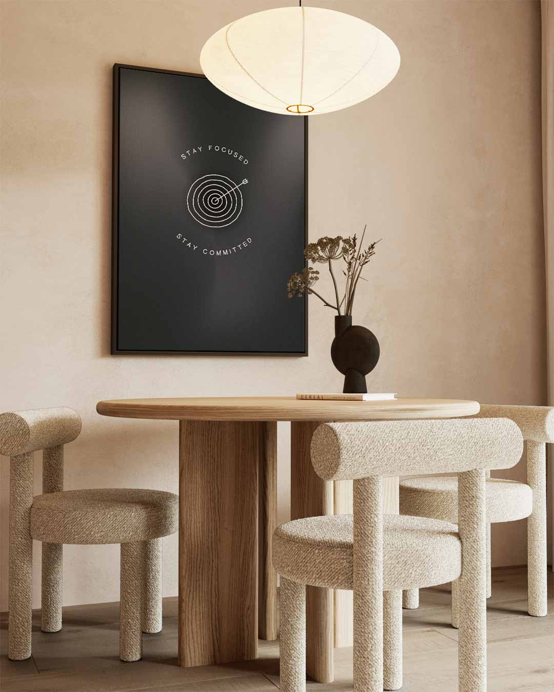 Stay focused – kunstwerk met zwarte baklijst