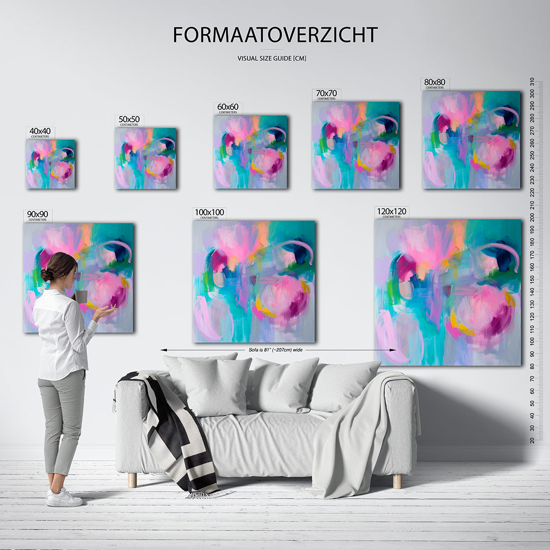 Dynamische kleurenexplosie kunstwerk – materiaalweergave – dit kunstwerk toont een levendige mix van vloeiende vormen en