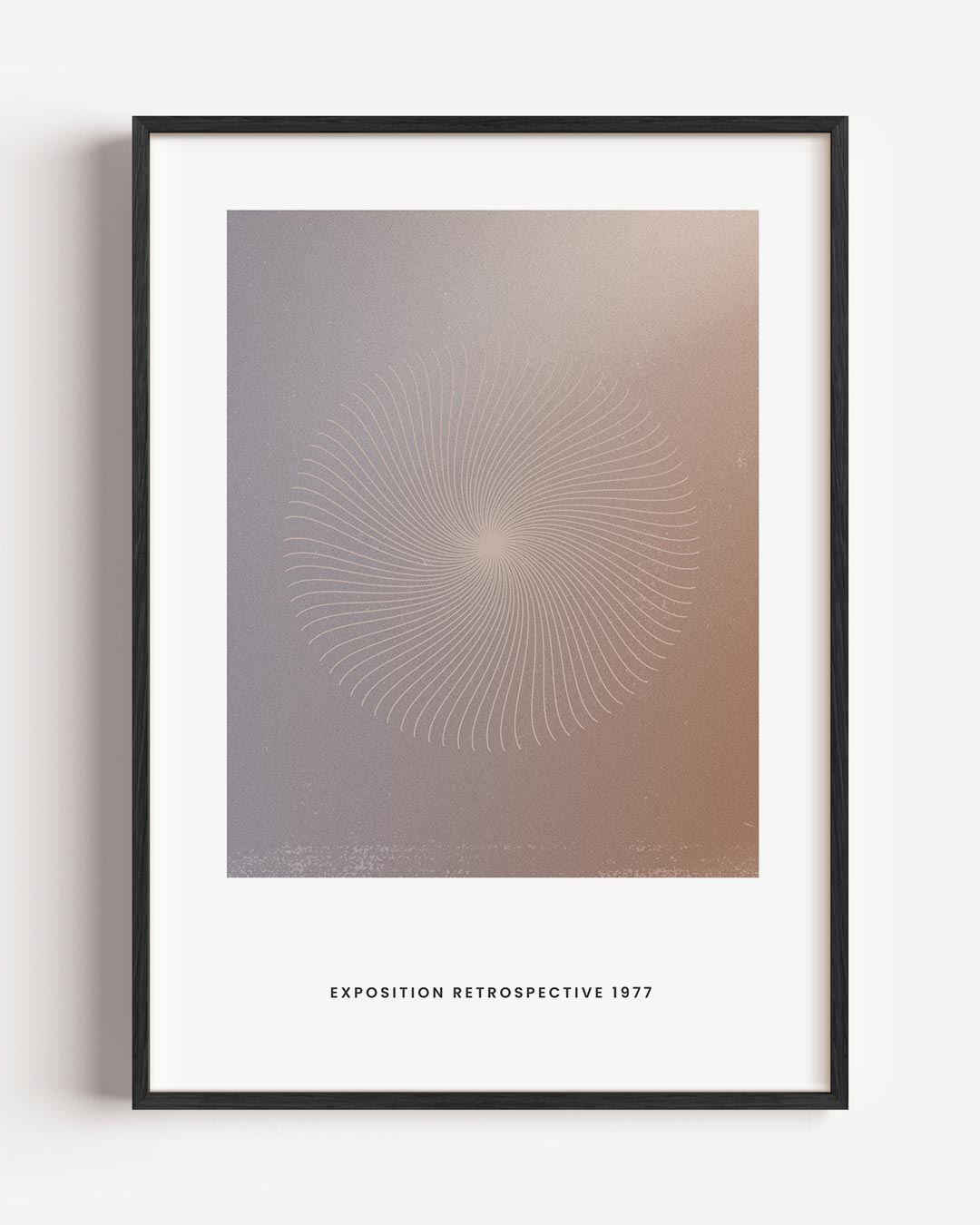 Retro Spiraal – kleurrijke abstracte portret poster als wanddecoratie