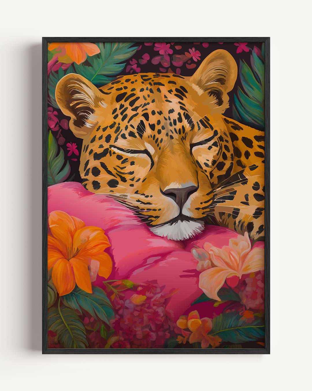 Tropische Luipaard – dieren portret poster als wanddecoratie