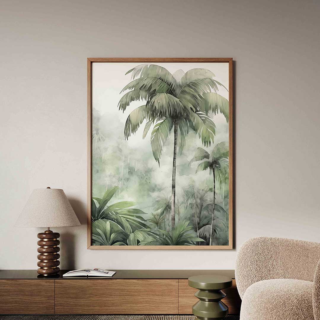 Tropische palmbomen – tropische jungle poster in staand formaat