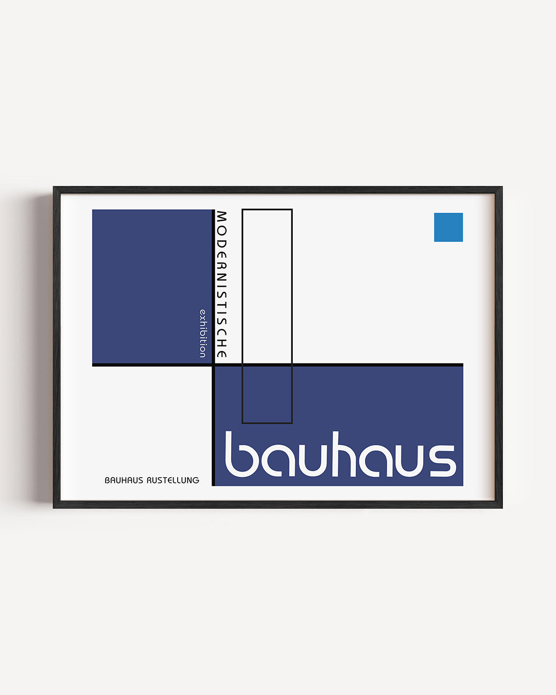 Vorm en balans – liggende Bauhaus poster als wanddecoratie