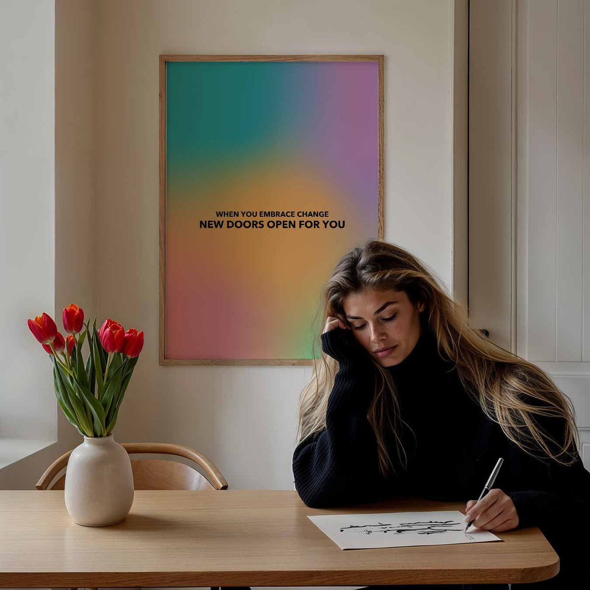 Inspirerende Deuren – mindful portret poster, afbeelding 7