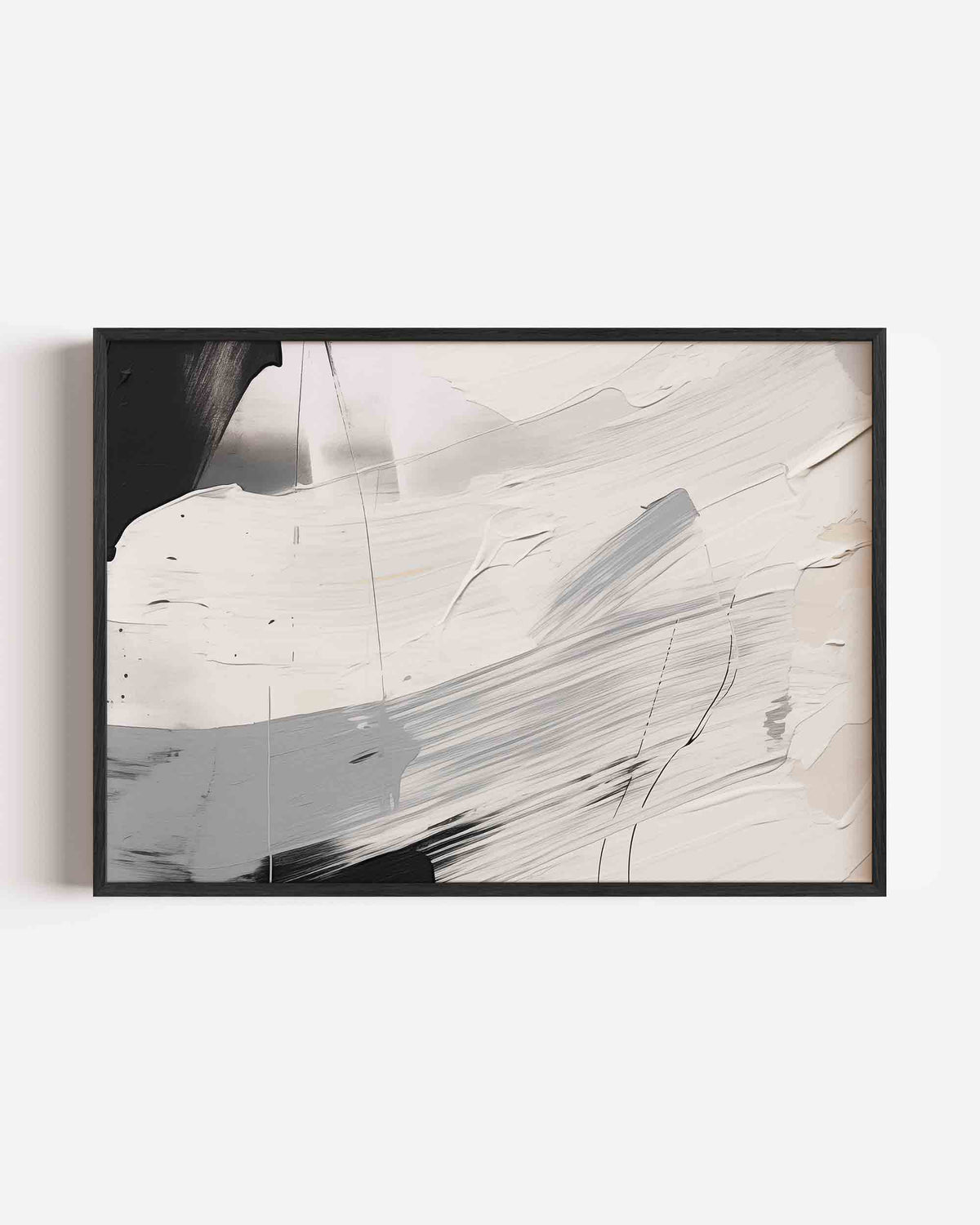 Abstracte penseelstreken – kleurrijke abstracte landscape poster als wanddecoratie