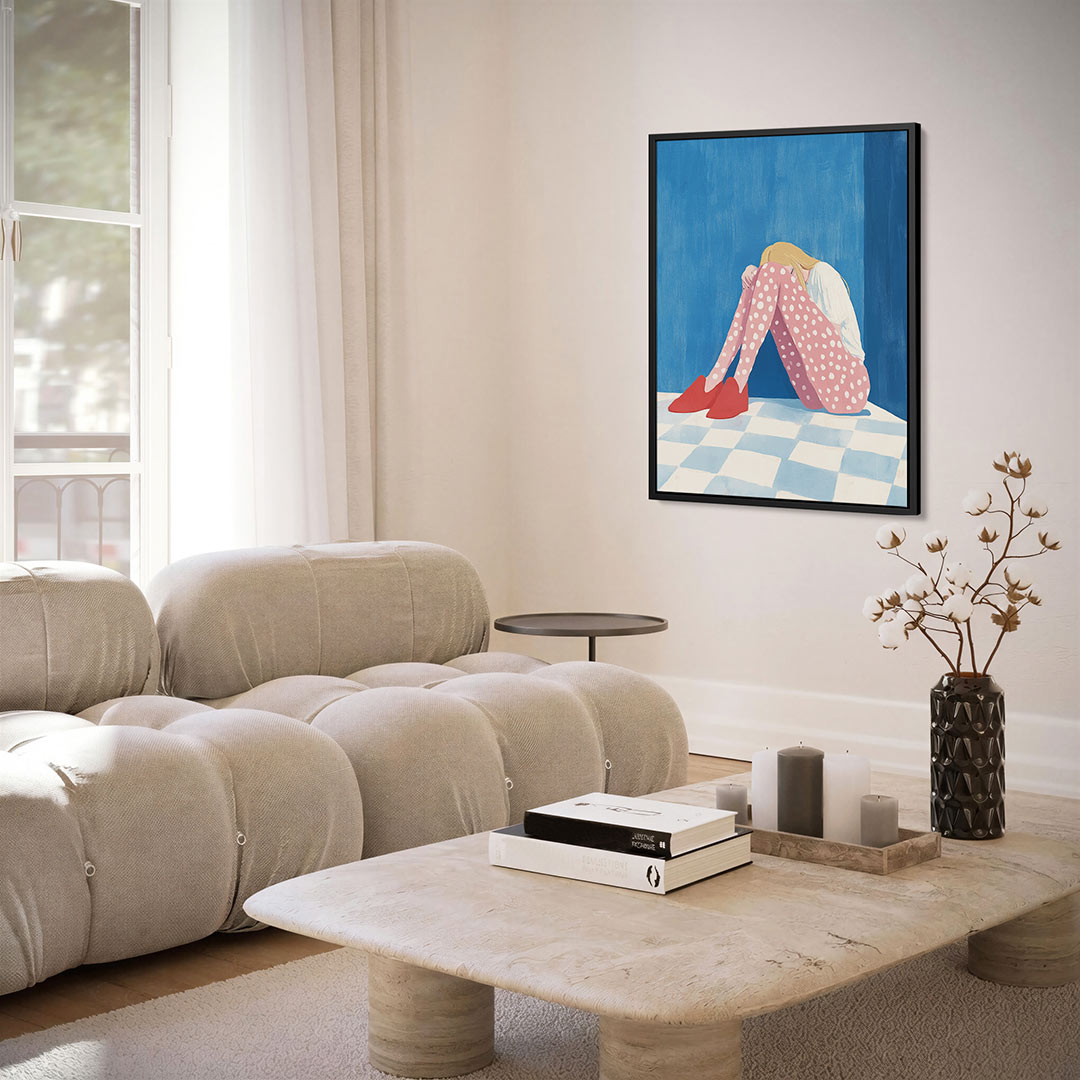 Vrouw in patronen – staand wanddecoratie kunstwerk