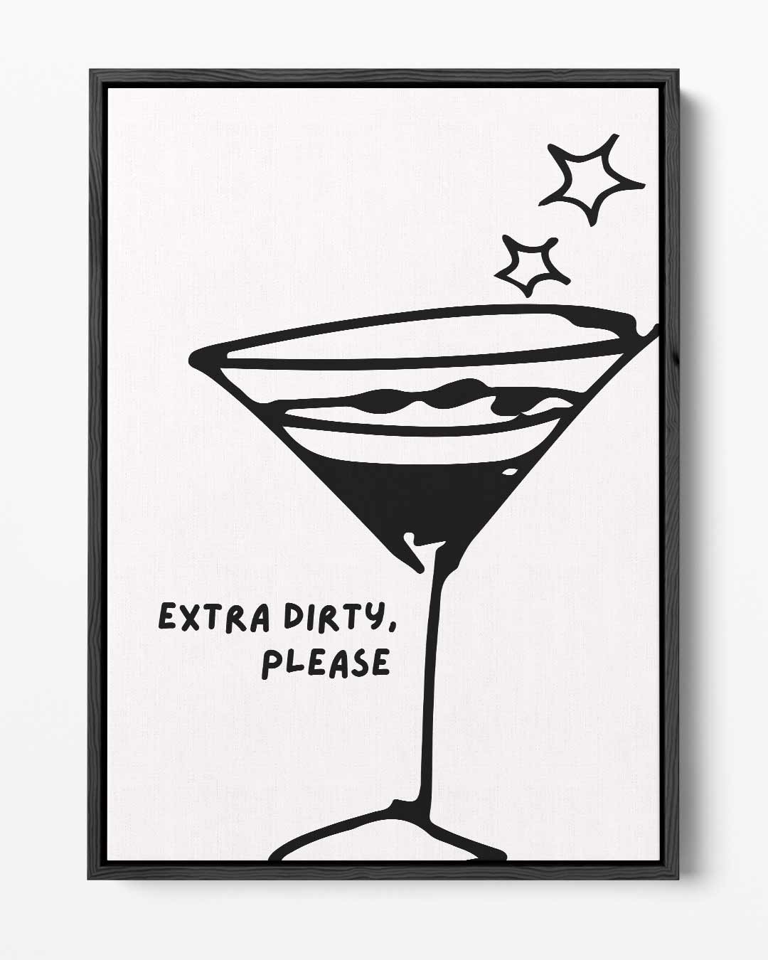 Stijlvolle Martini Illustratie – portret kunstwerk als wanddecoratie
