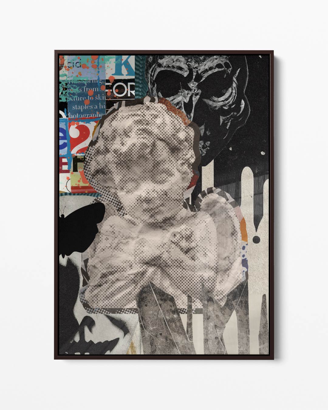 Modern Collage met Antieke Invloeden – portret kunstwerk als wanddecoratie