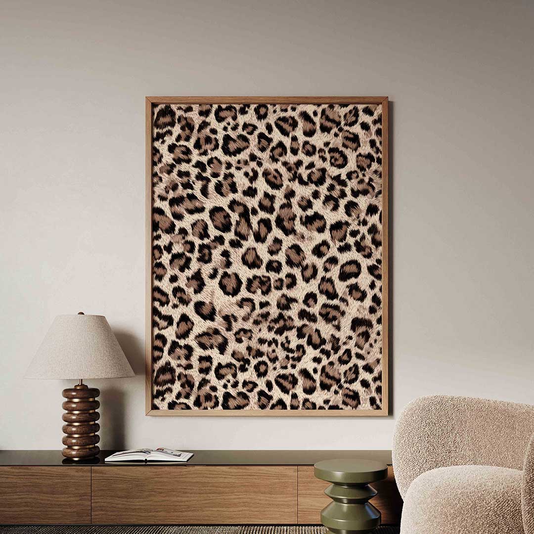 Luipaardpatroon – safari poster in staand formaat