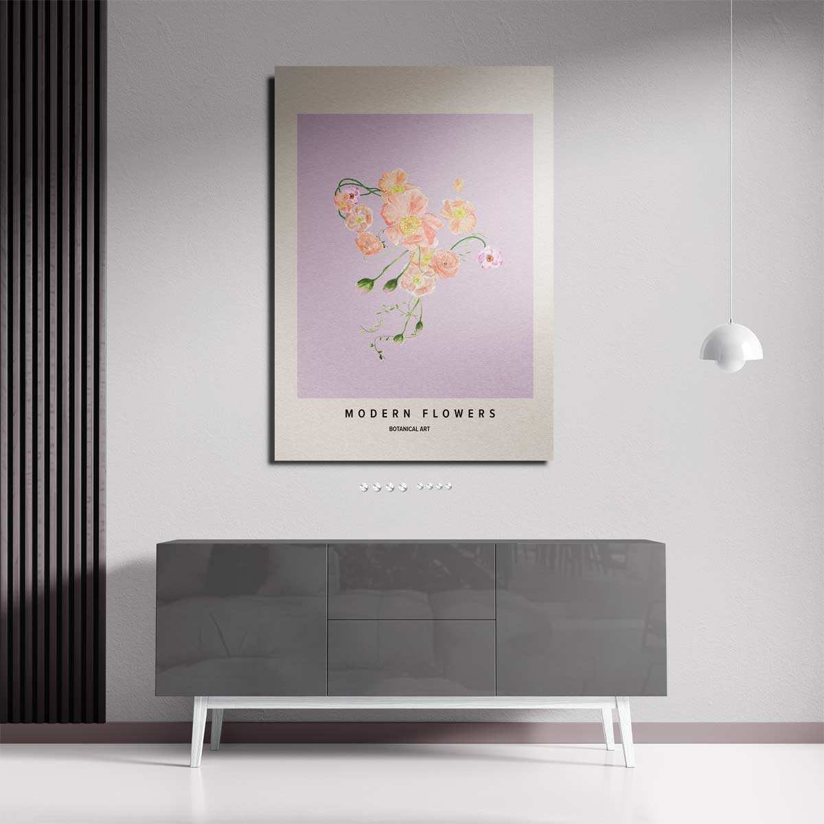 Bloeiende Moderniteit – plexiglas kunstwerk als wanddecoratie