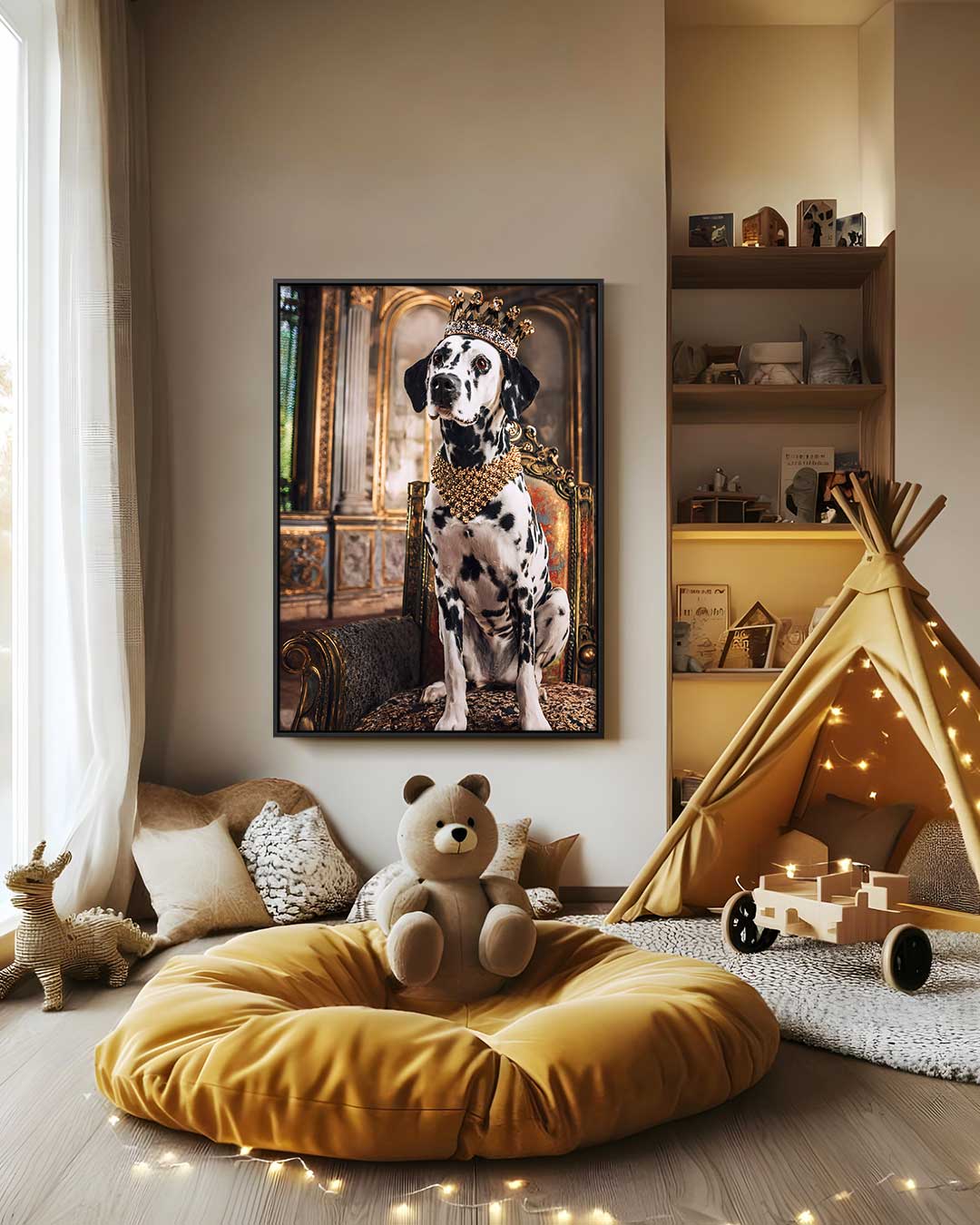 Dalmata reale nell'opera d'arte del Palazzo