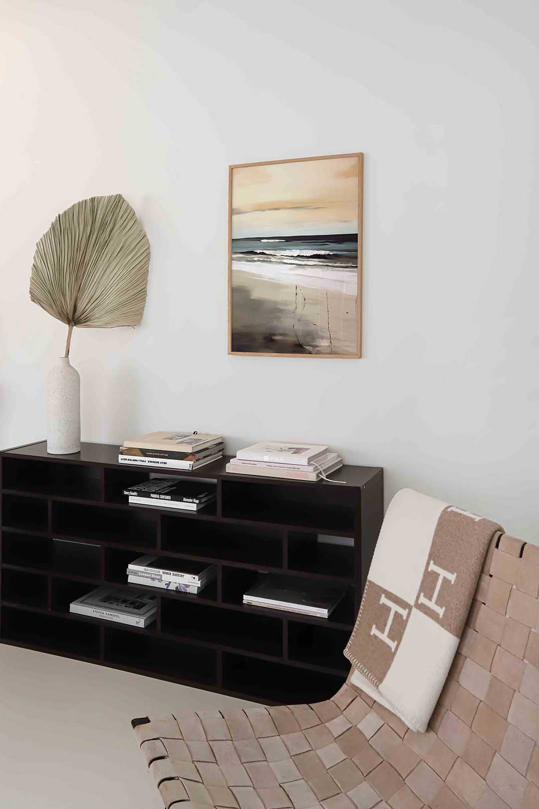 Strand en golven – staande kleurrijke abstracte wanddecoratie van WallArtistic