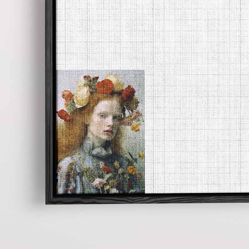Bloemenpracht in Portret – staand kunstwerk voor modern interieur