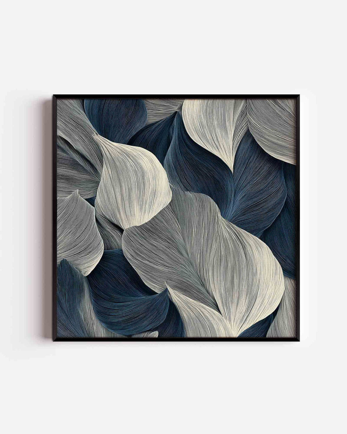 Bladpatroon – abstracte vierkante poster als wanddecoratie
