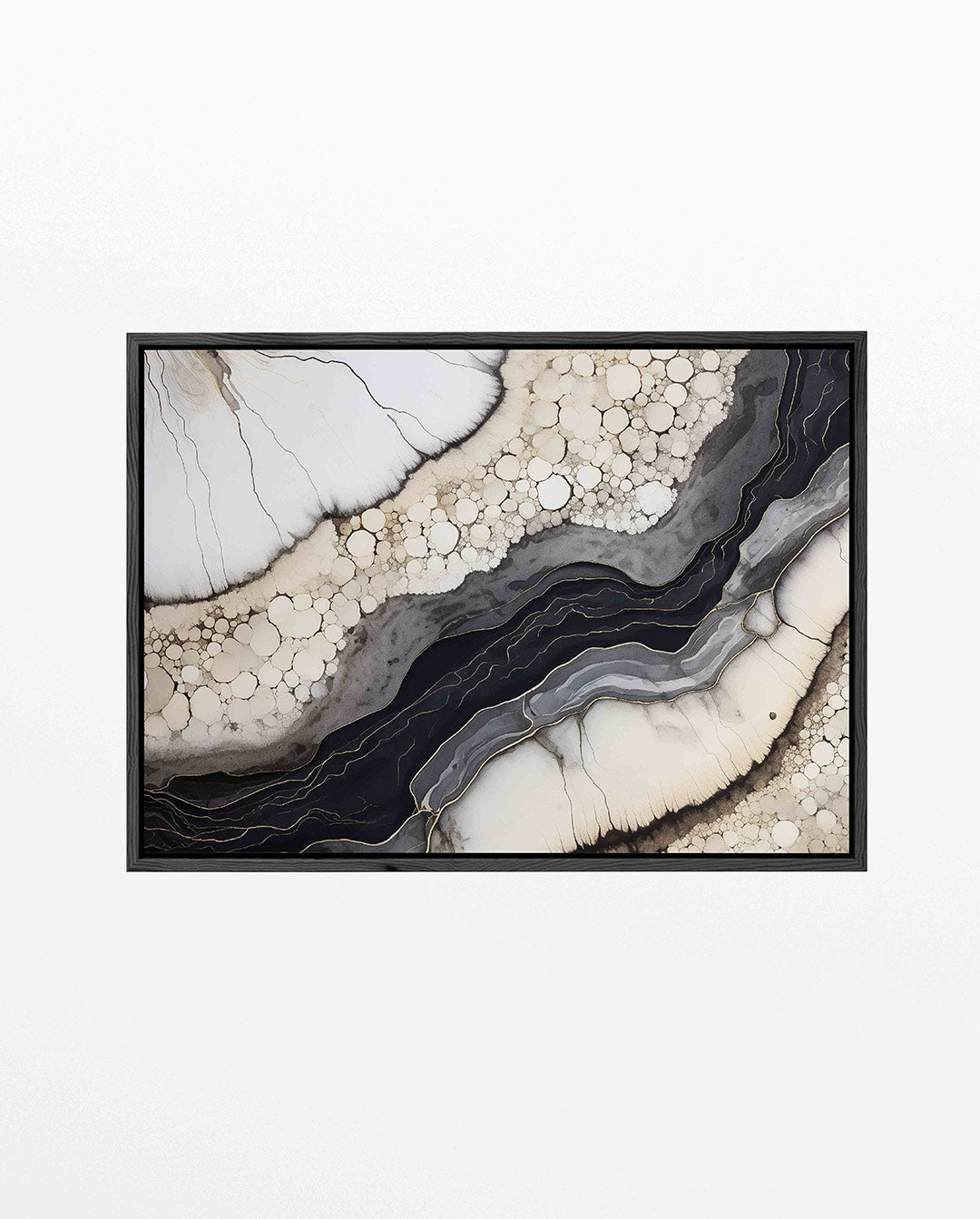 Organische lijnen – Wanddecoratie kunstwerk – liggend wanddecoratie kunstwerk