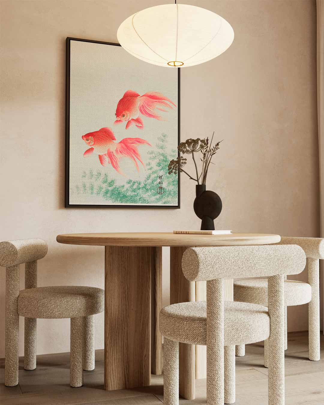 Elegante Koi in Beweging – modern portret kunstwerk van WallArtistic