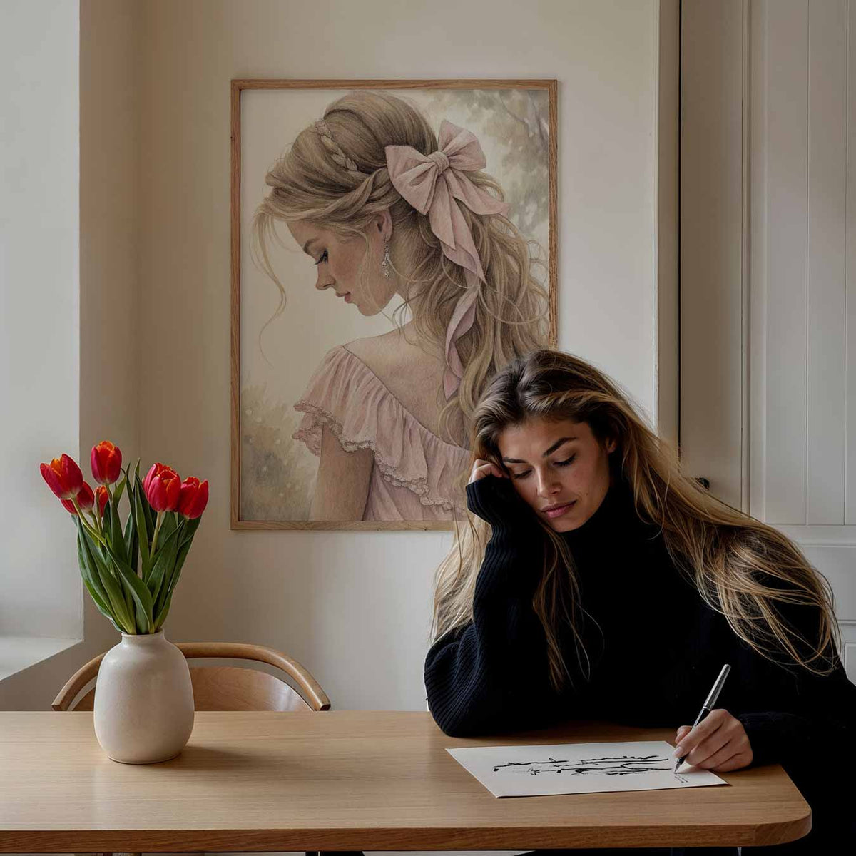 Dromerige Elegantia – paasposter in staand formaat