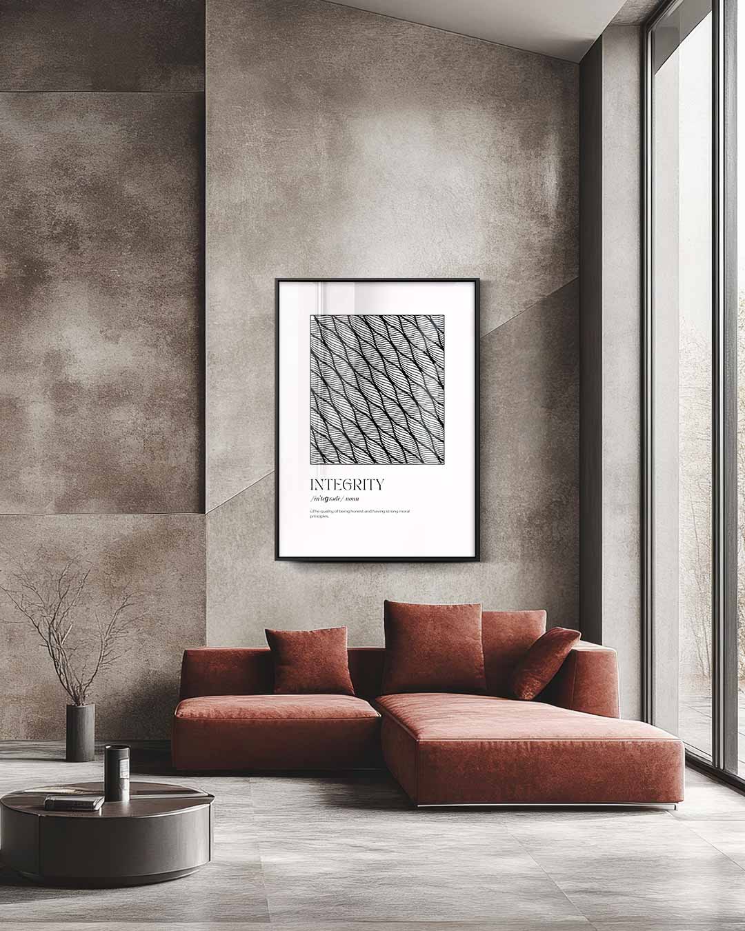 Geometrische Integriteit Wandkunst – staande wandkunst voor woonkamer of interieur